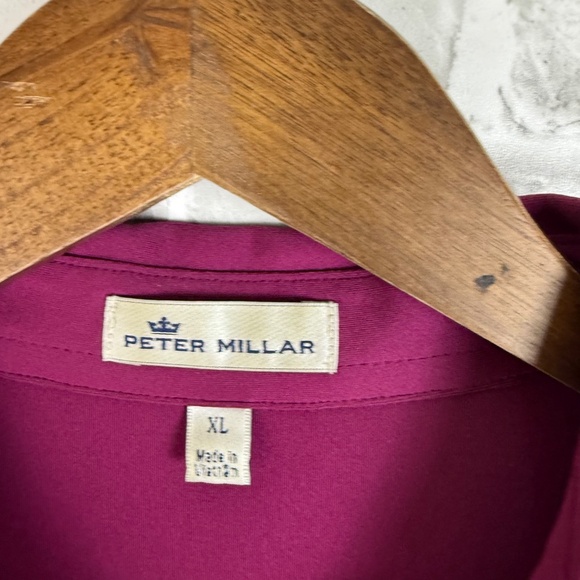 Peter Millar x Grayhawk GC Solid Maroon Performance Golf Polo Mens XL Stretch - Picture 4 of 8